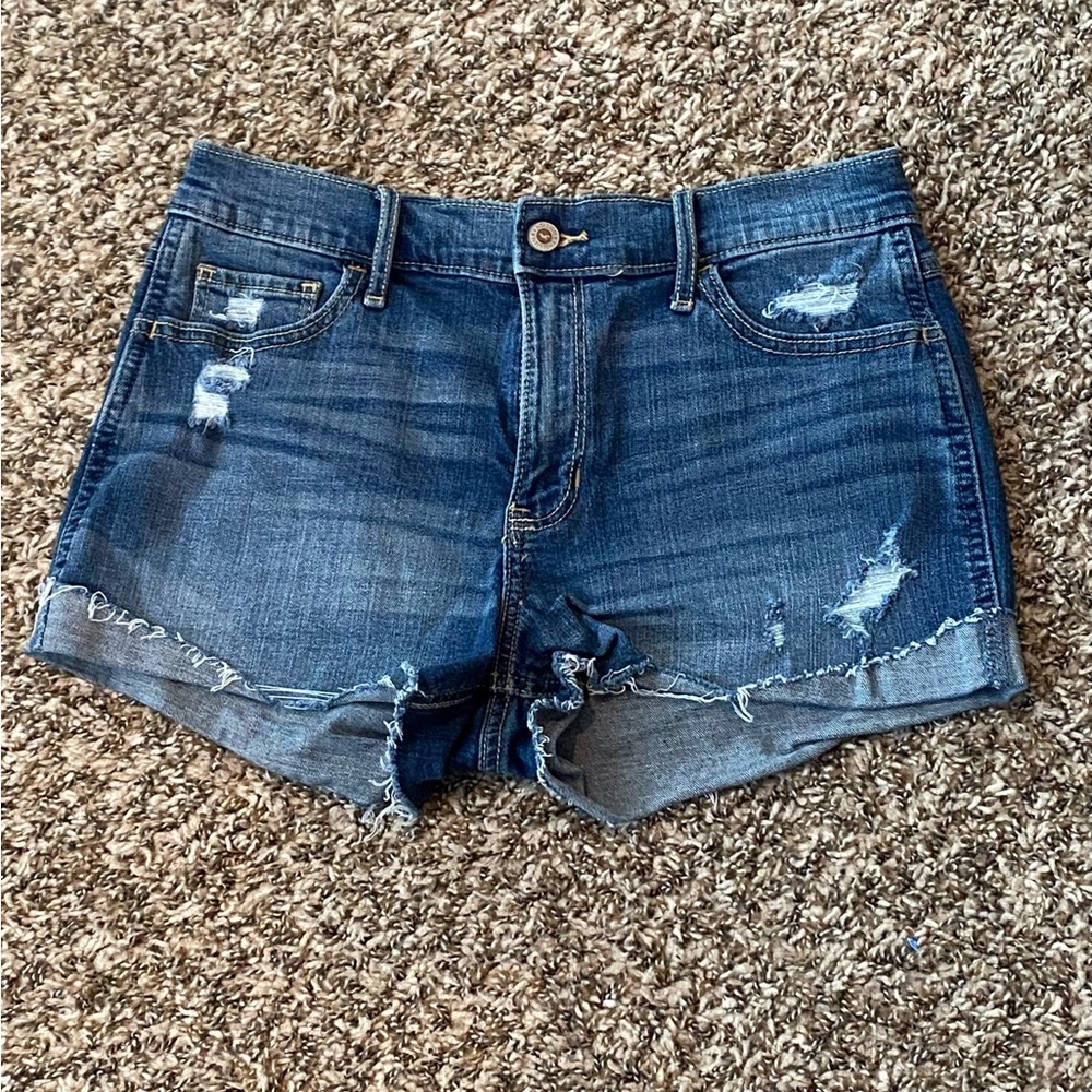Hollister High Rise Jean Stretch Short 7s 28 Waist